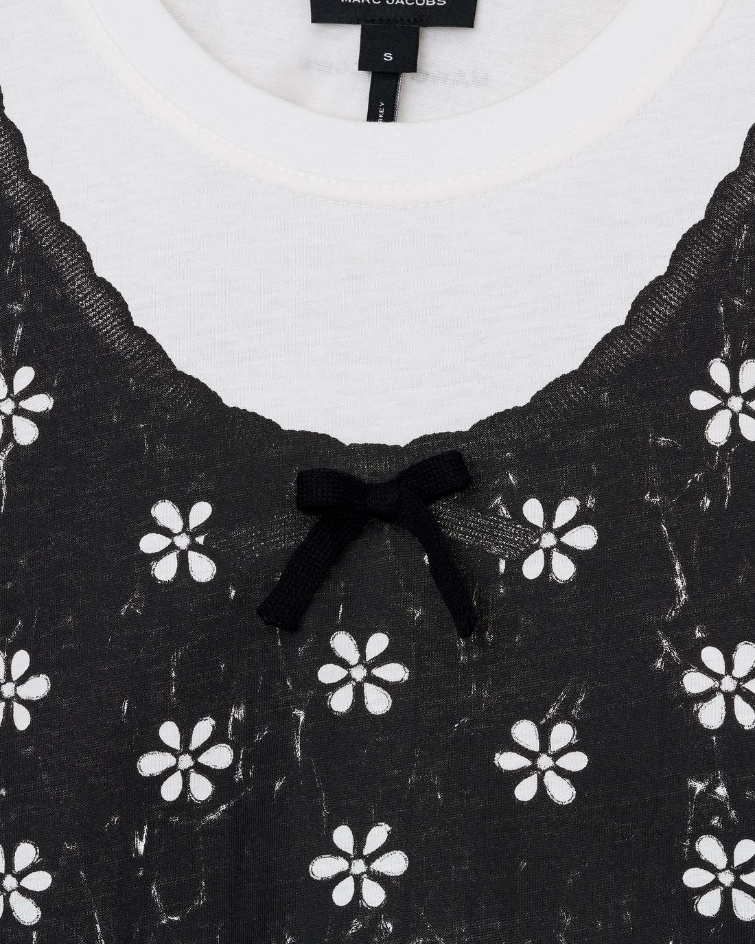 Marc Jacobs Trompe L'Oeil Eyelet Slim Tee White Multi READY TO WEAR
