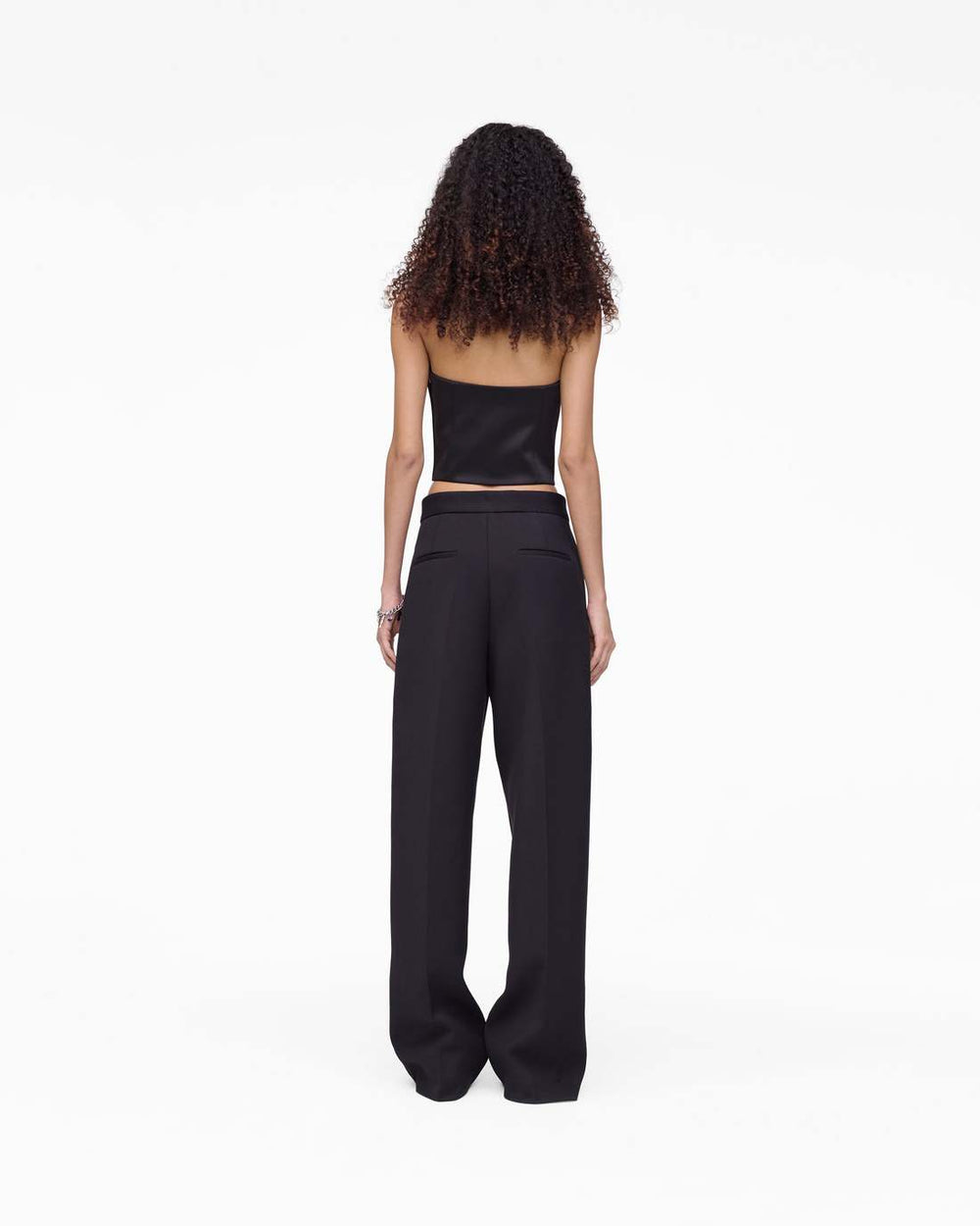 Marc Jacobs Sculpted Satin Halter Top Black READY TO WEAR