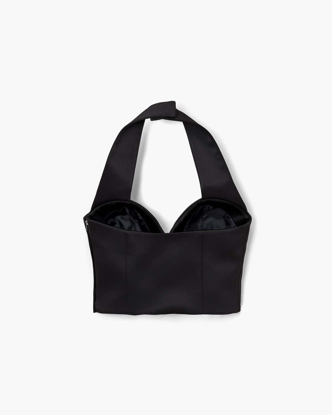 Marc Jacobs Sculpted Satin Halter Top Black READY TO WEAR
