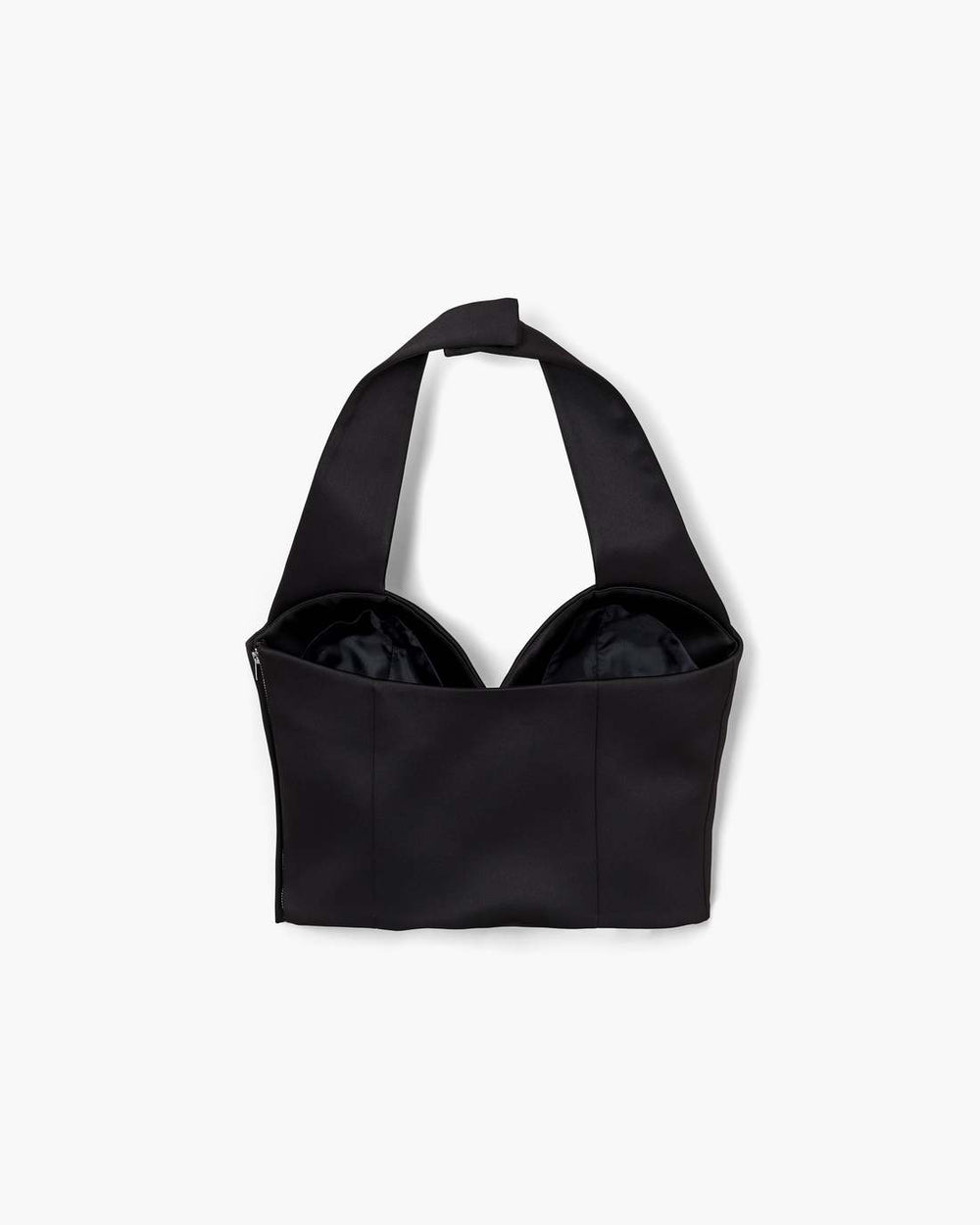 Marc Jacobs Sculpted Satin Halter Top Black READY TO WEAR