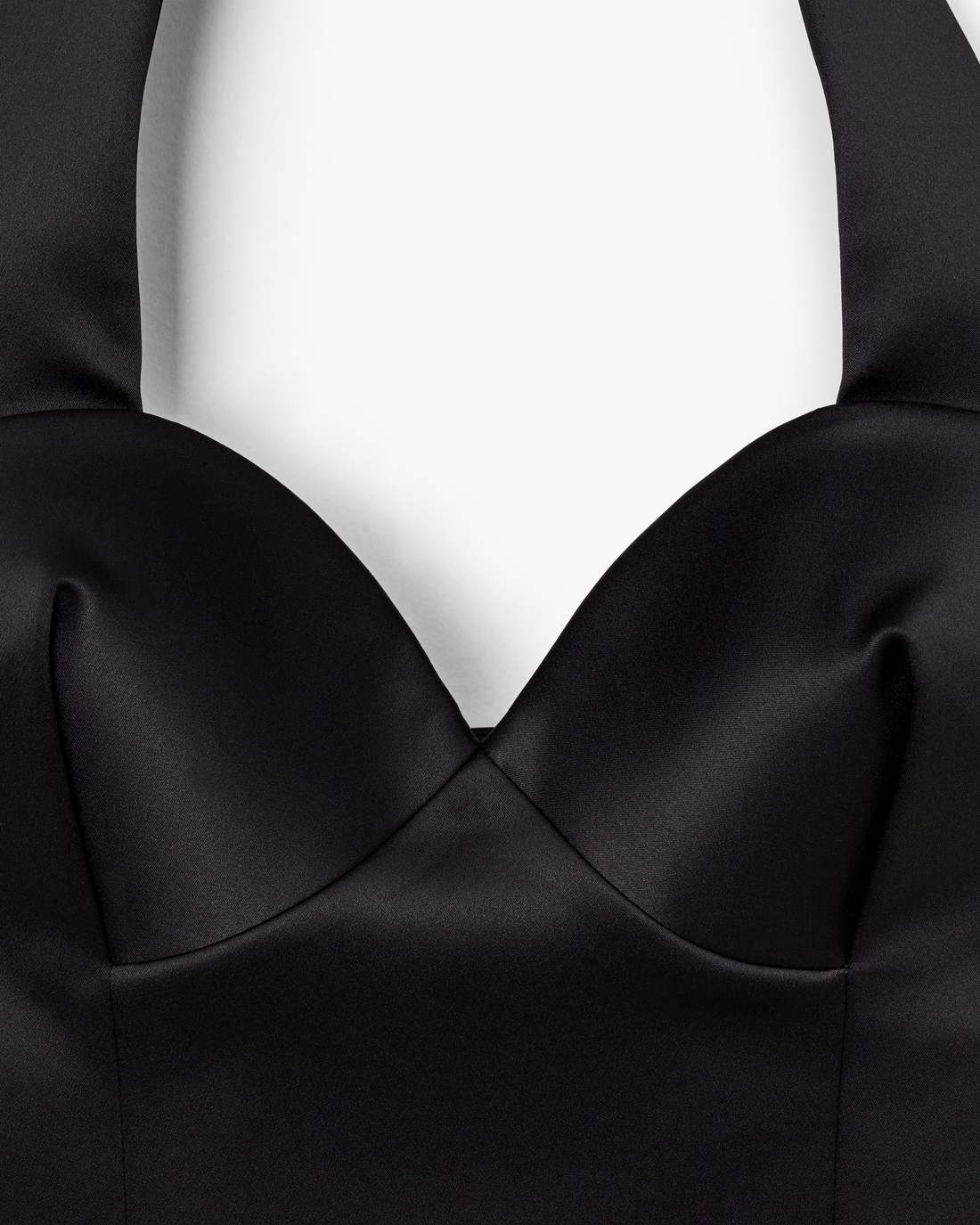 Marc Jacobs Sculpted Satin Halter Top Black READY TO WEAR