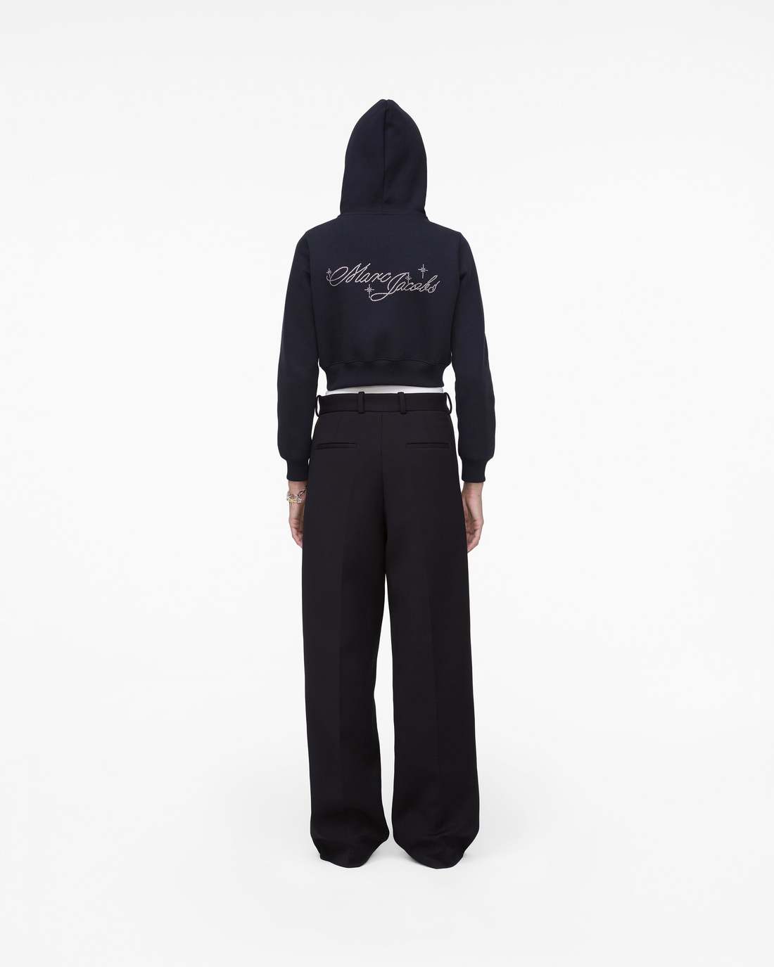 Marc Jacobs Charm Cropped Hoodie Black READY TO WEAR