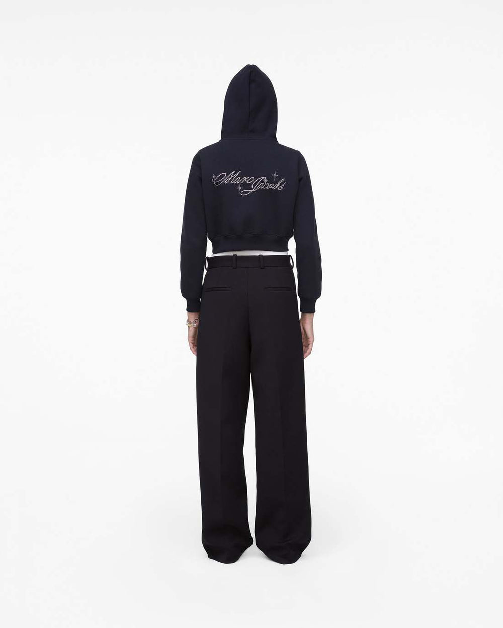 Marc Jacobs Charm Cropped Hoodie Black READY TO WEAR