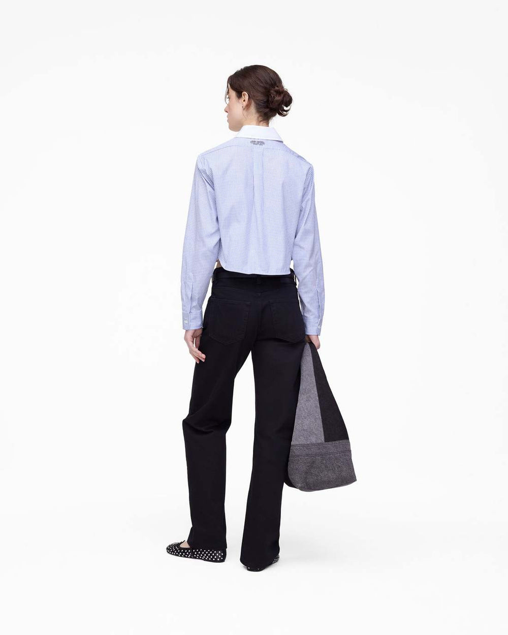 Marc Jacobs The Cropped Femme Shirt Blue Multi READY TO WEAR