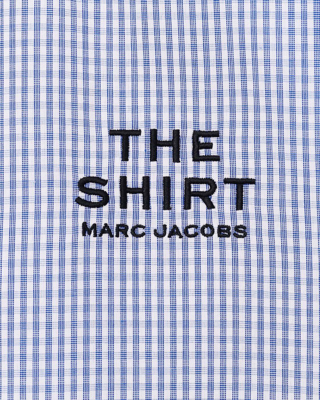 Marc Jacobs The Cropped Femme Shirt Blue Multi READY TO WEAR