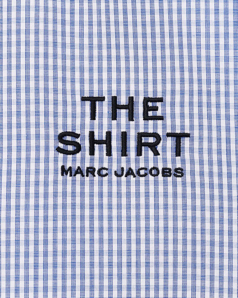 Marc Jacobs The Cropped Femme Shirt Blue Multi READY TO WEAR