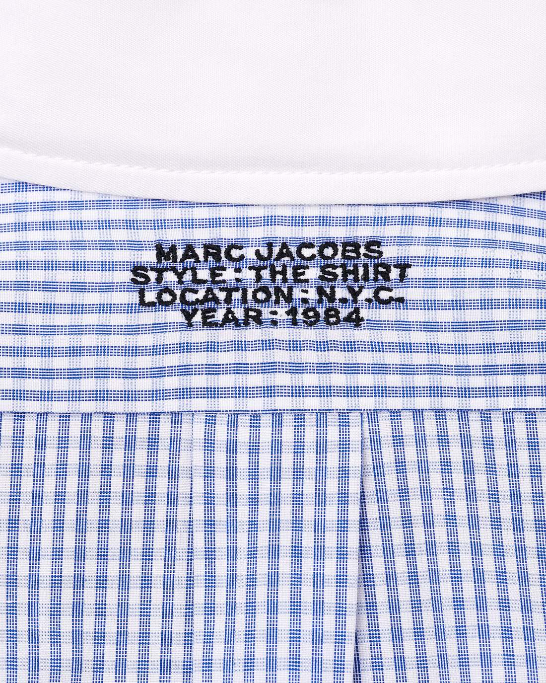 Marc Jacobs The Cropped Femme Shirt Blue Multi READY TO WEAR