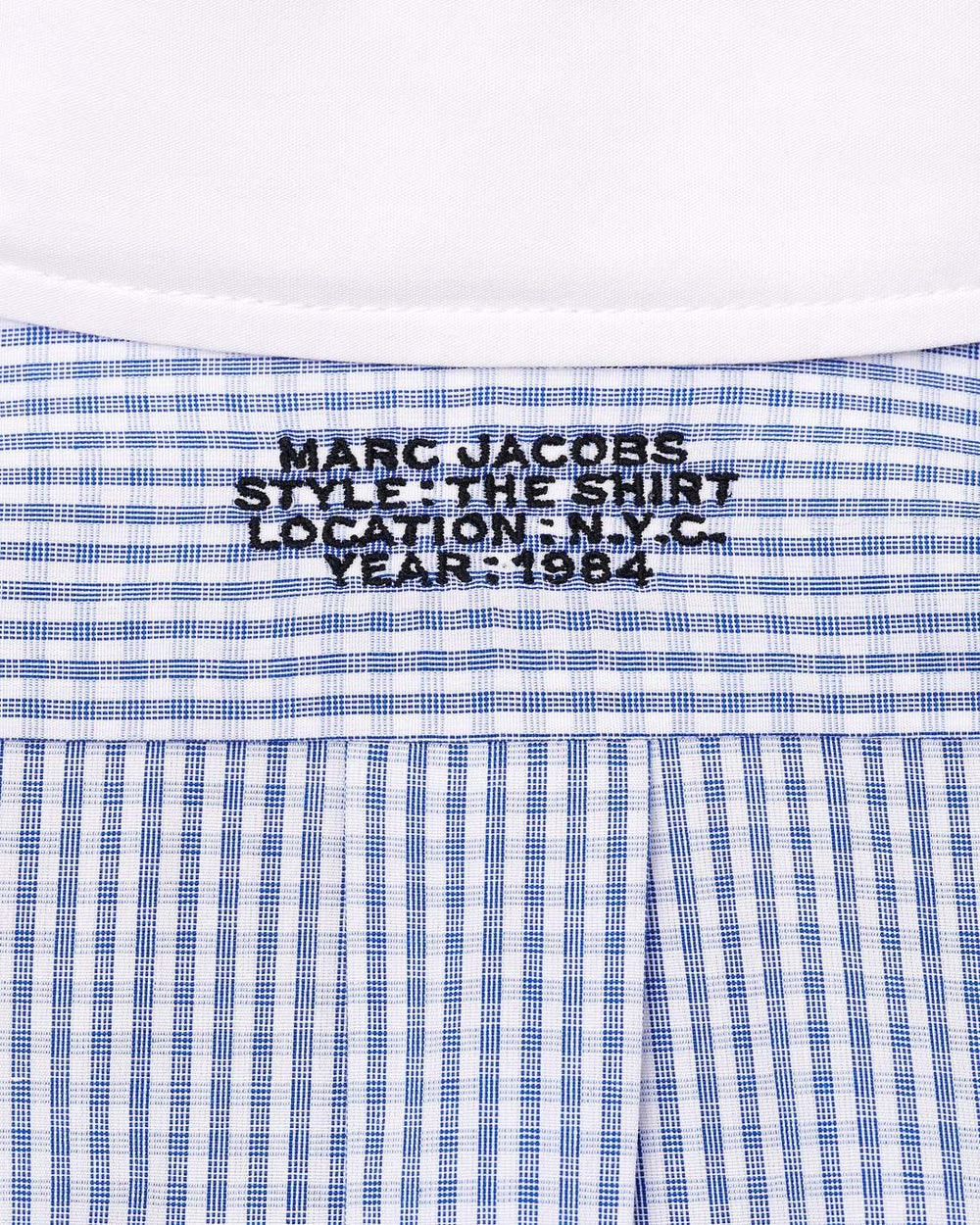 Marc Jacobs The Cropped Femme Shirt Blue Multi READY TO WEAR