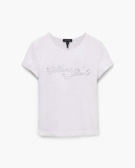 Marc Jacobs Charm Logo Shrunken Tee White READY TO WEAR|NEW ARRIVALS