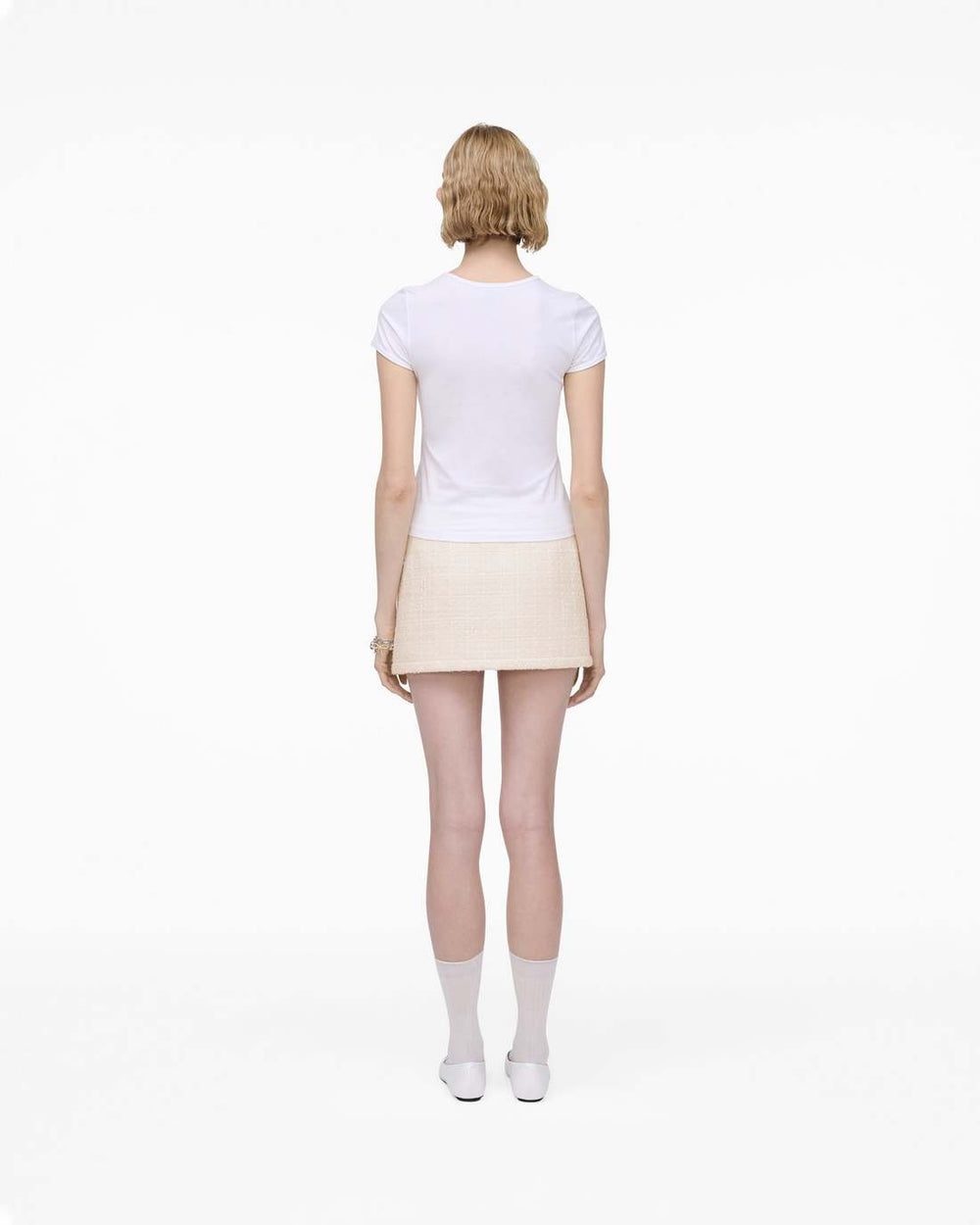 Marc Jacobs Charm Logo Shrunken Tee White READY TO WEAR|NEW ARRIVALS