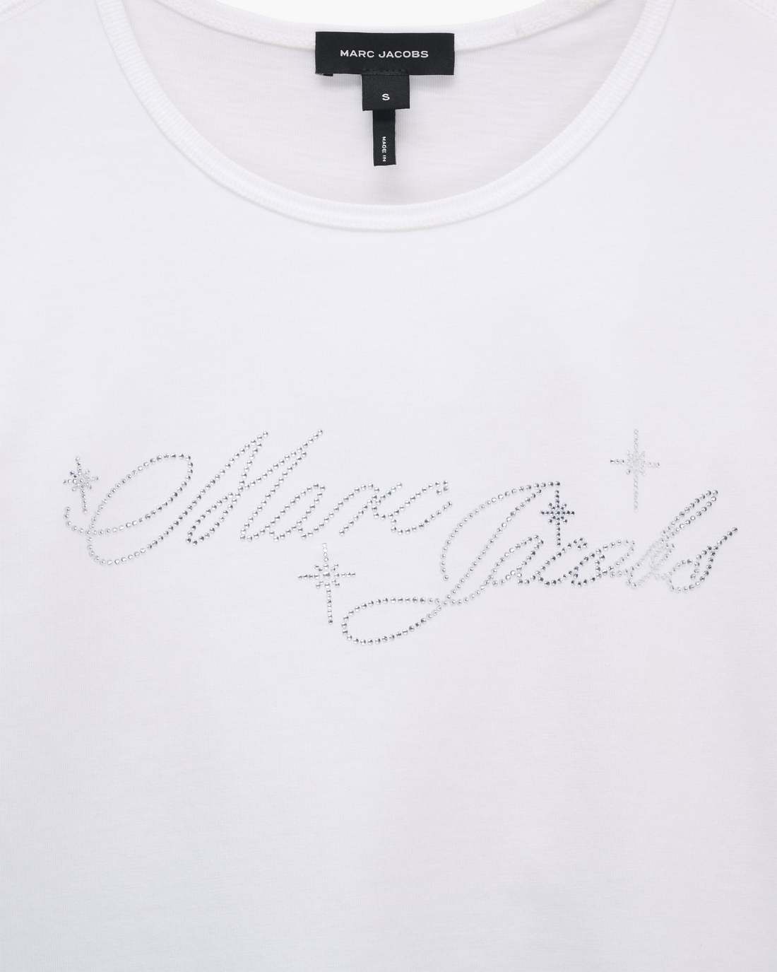 Marc Jacobs Charm Logo Shrunken Tee White READY TO WEAR|NEW ARRIVALS