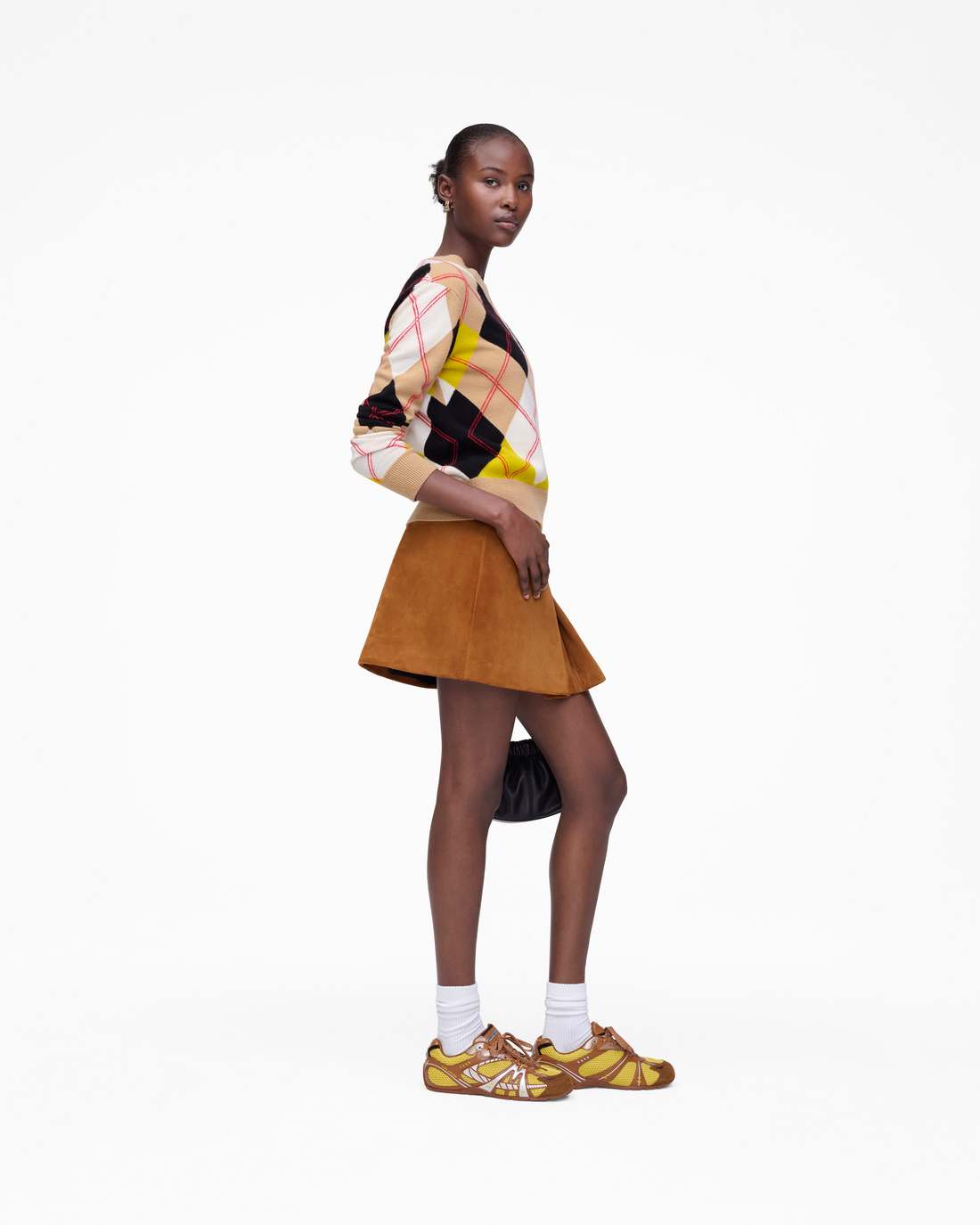 Marc Jacobs Suede Box Pleat Mini Skirt Copper READY TO WEAR|NEW ARRIVALS