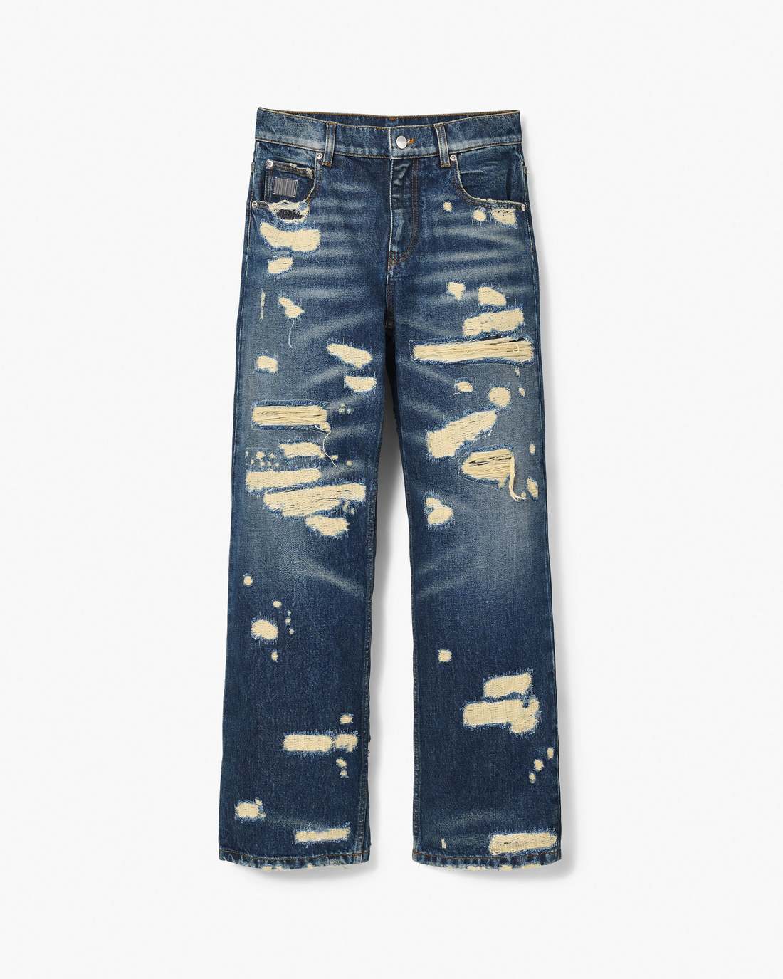 Marc Jacobs The Rip And Repair Straight Jean Punk Indigo READY TO WEAR