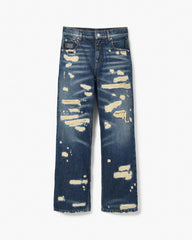 Marc Jacobs The Rip And Repair Straight Jean Punk Indigo READY TO WEAR