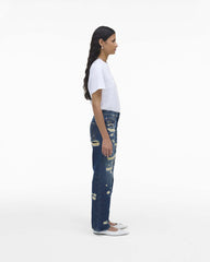 Marc Jacobs The Rip And Repair Straight Jean Punk Indigo READY TO WEAR