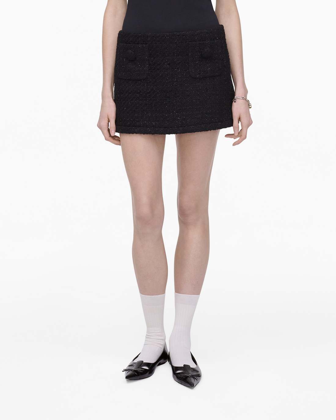 Marc Jacobs Tweed Mini Skirt Black READY TO WEAR