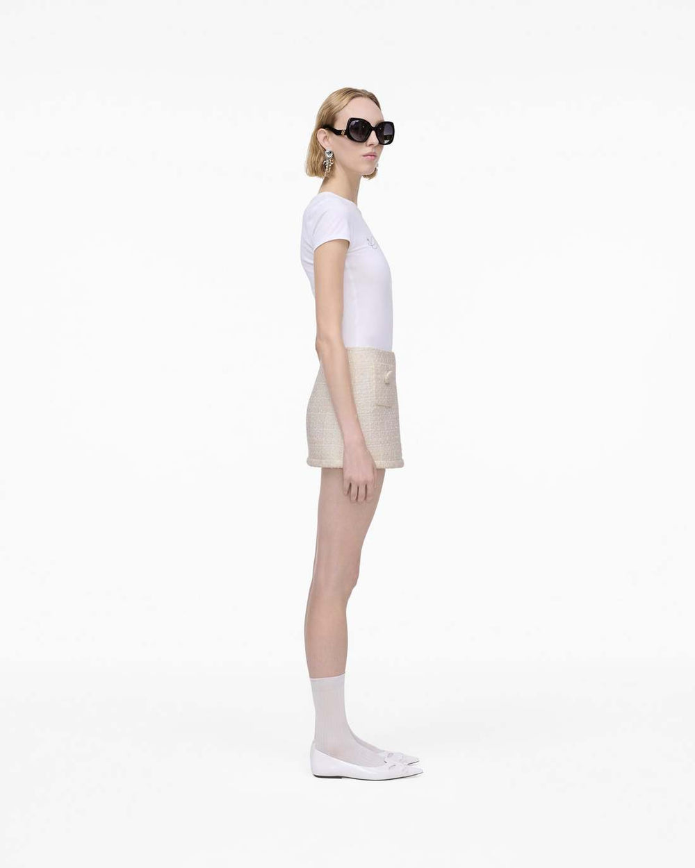 Marc Jacobs Tweed Mini Skirt Ivory READY TO WEAR