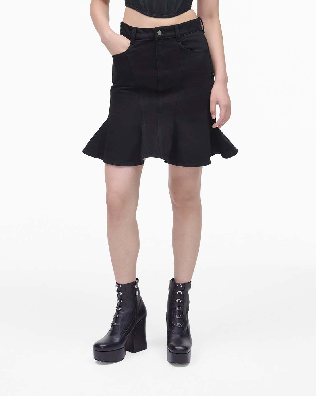 Marc Jacobs The Fluted Mini Skirt Black READY TO WEAR