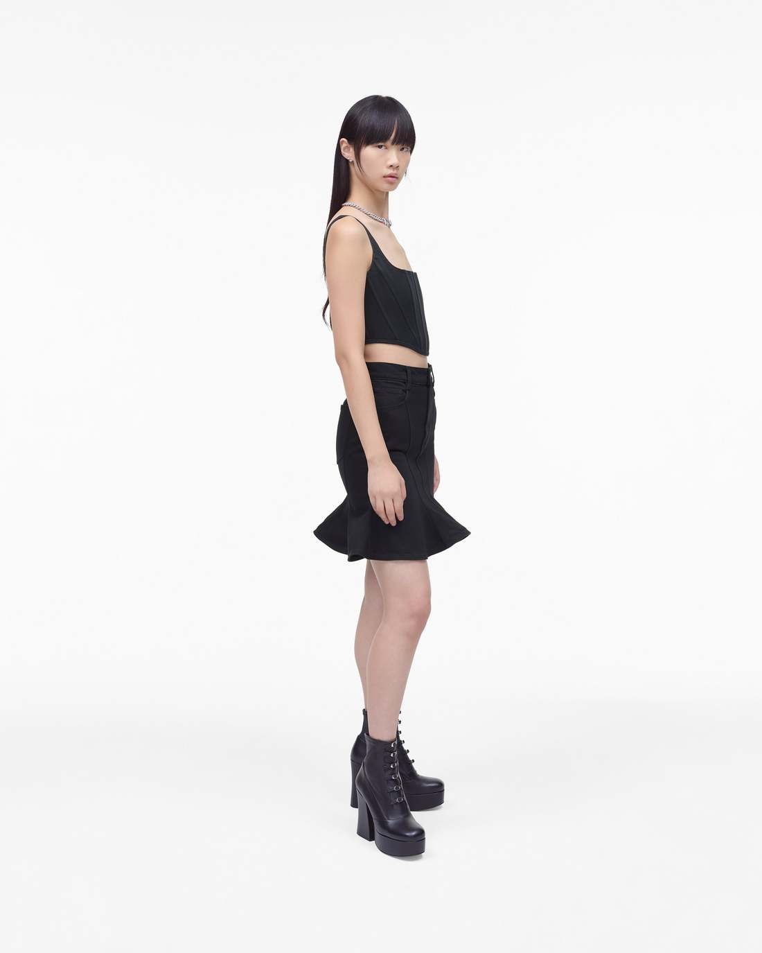 Marc Jacobs The Fluted Mini Skirt Black READY TO WEAR