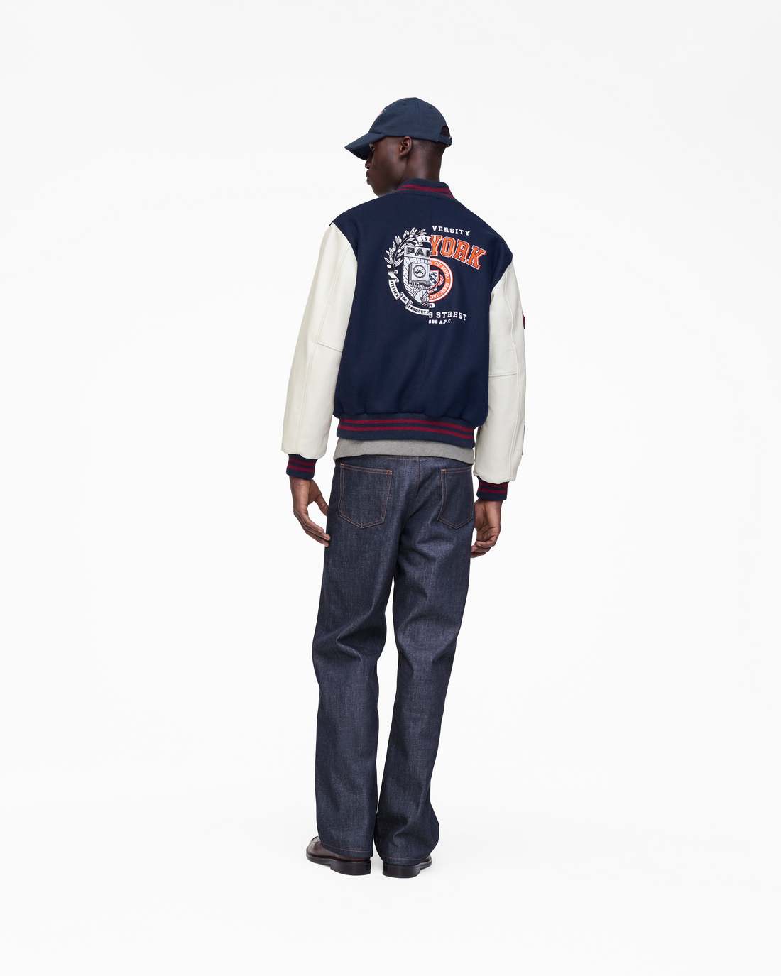 Marc Jacobs The A.P.C. X Marc Jacobs  Varsity Jacket Dark Navy/White READY TO WEAR