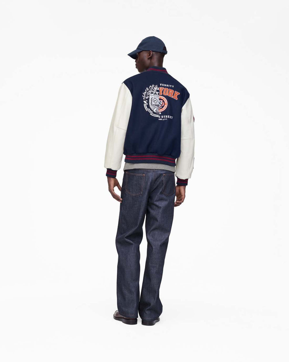 Marc Jacobs The A.P.C. X Marc Jacobs  Varsity Jacket Dark Navy/White READY TO WEAR
