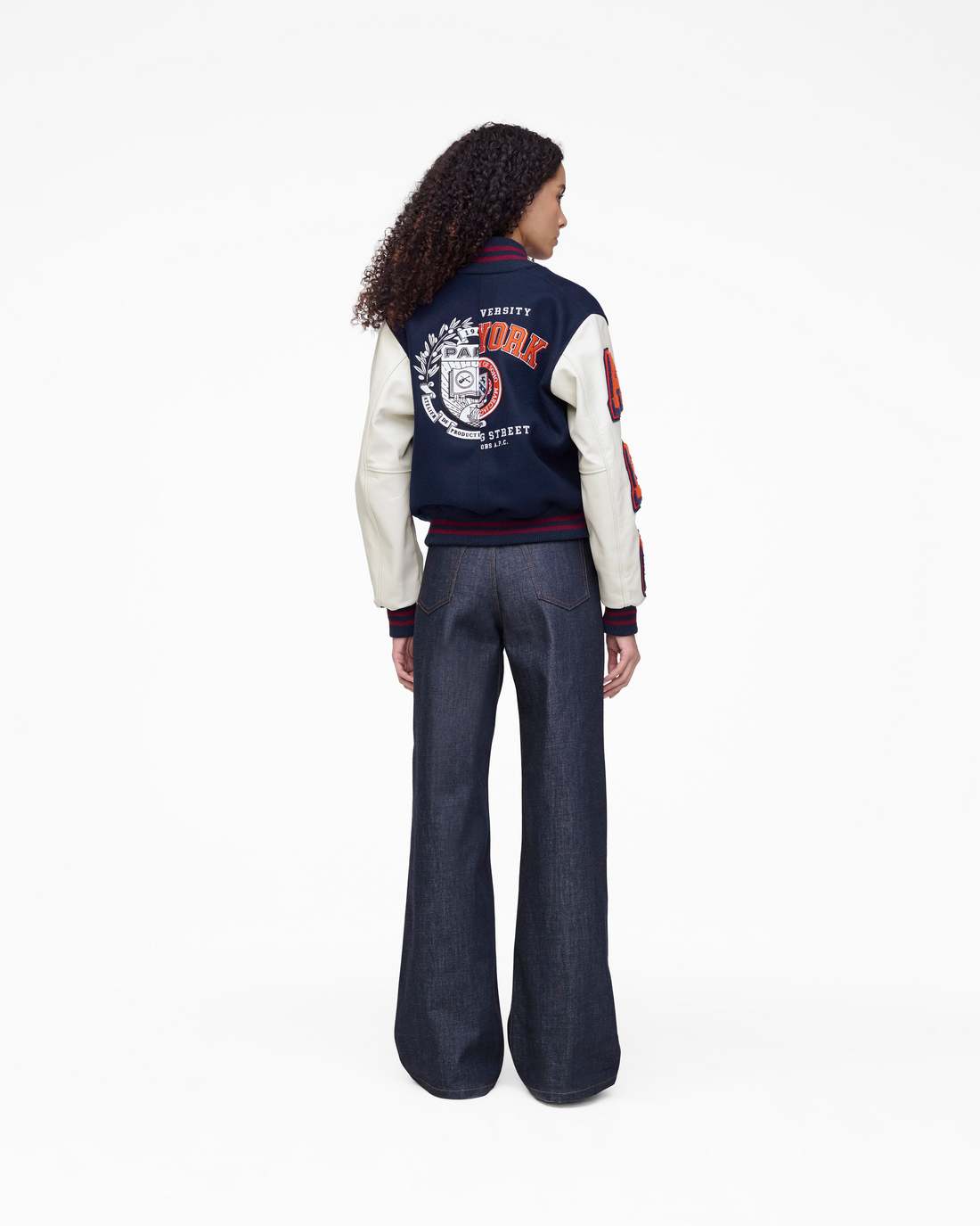 Marc Jacobs The A.P.C. X Marc Jacobs  Varsity Jacket Dark Navy/White READY TO WEAR