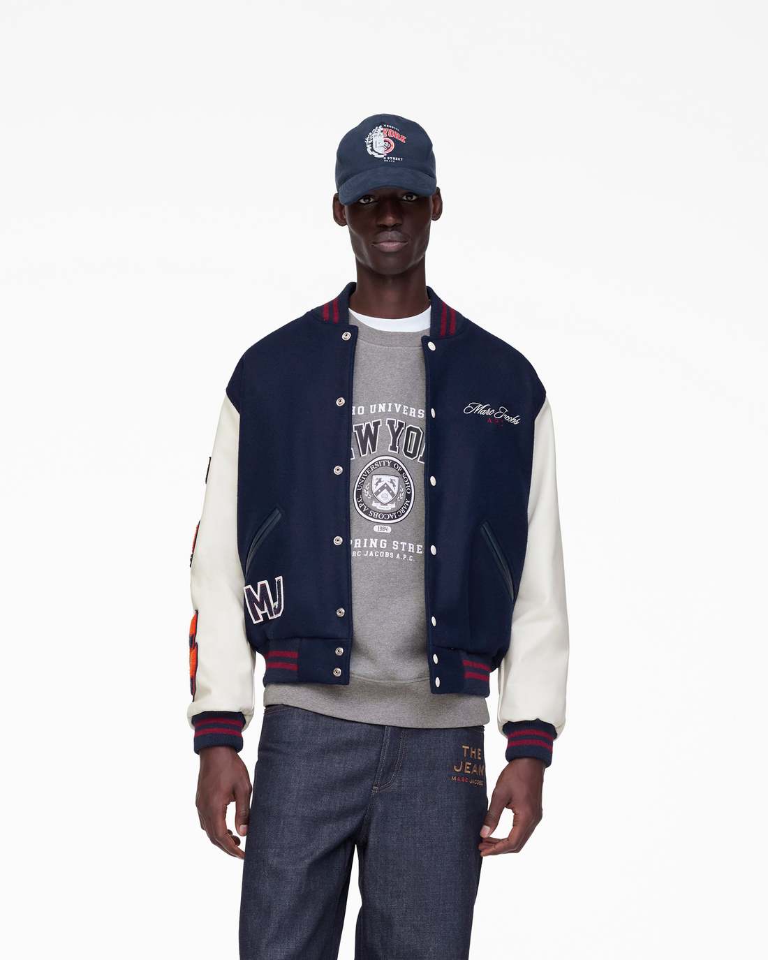 Marc Jacobs The A.P.C. X Marc Jacobs  Varsity Jacket Dark Navy/White READY TO WEAR