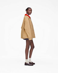 Marc Jacobs The A.P.C. X Marc Jacobs Stoned Canvas Unisex Jacket Camel READY TO WEAR