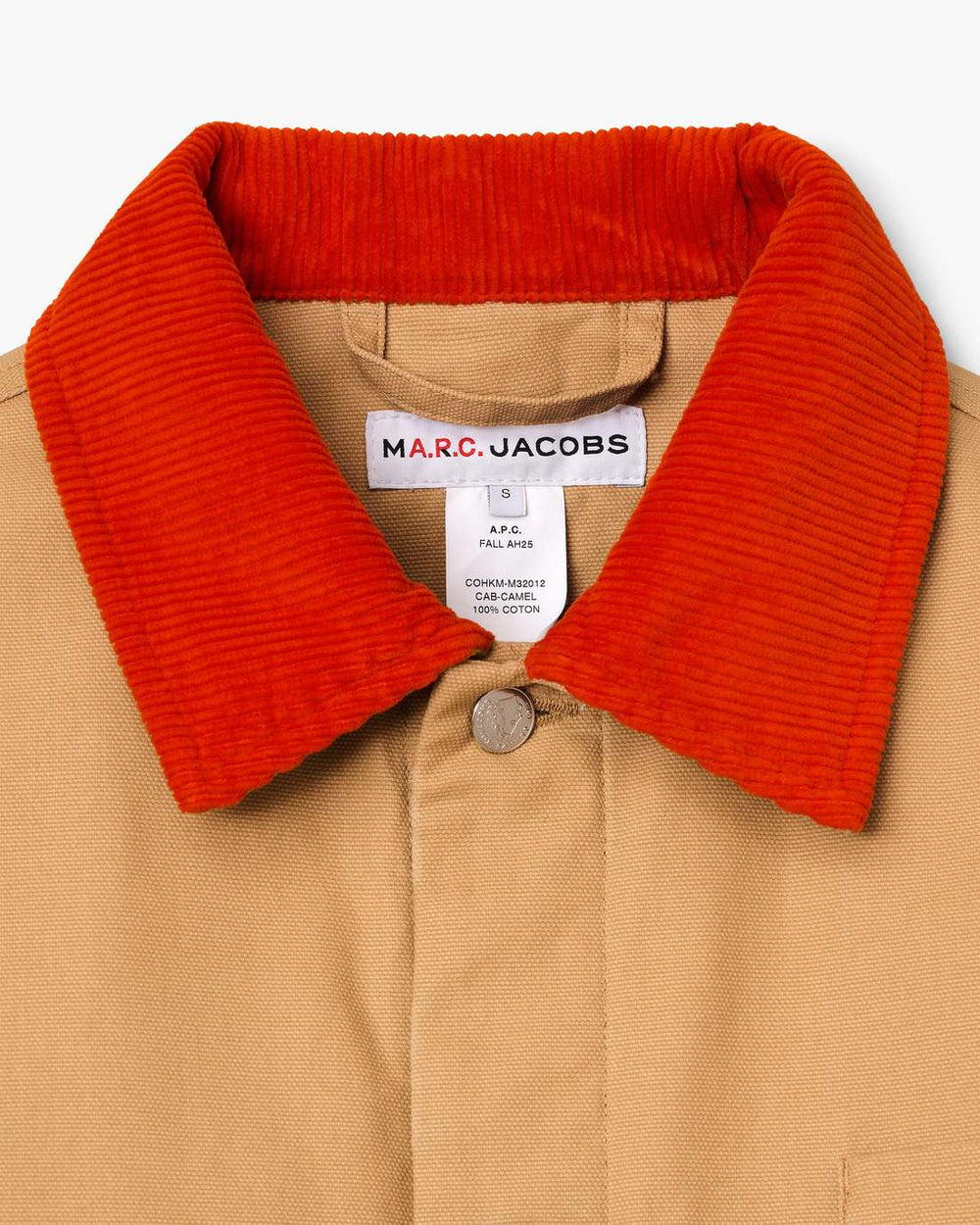 Marc Jacobs The A.P.C. X Marc Jacobs Stoned Canvas Unisex Jacket Camel READY TO WEAR