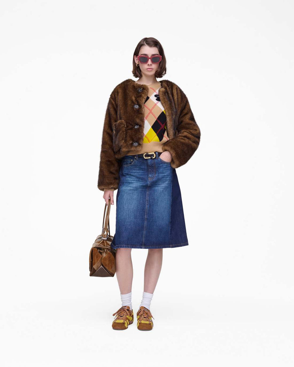 Marc Jacobs Teddy Cropped Jacket Ebony READY TO WEAR|NEW ARRIVALS