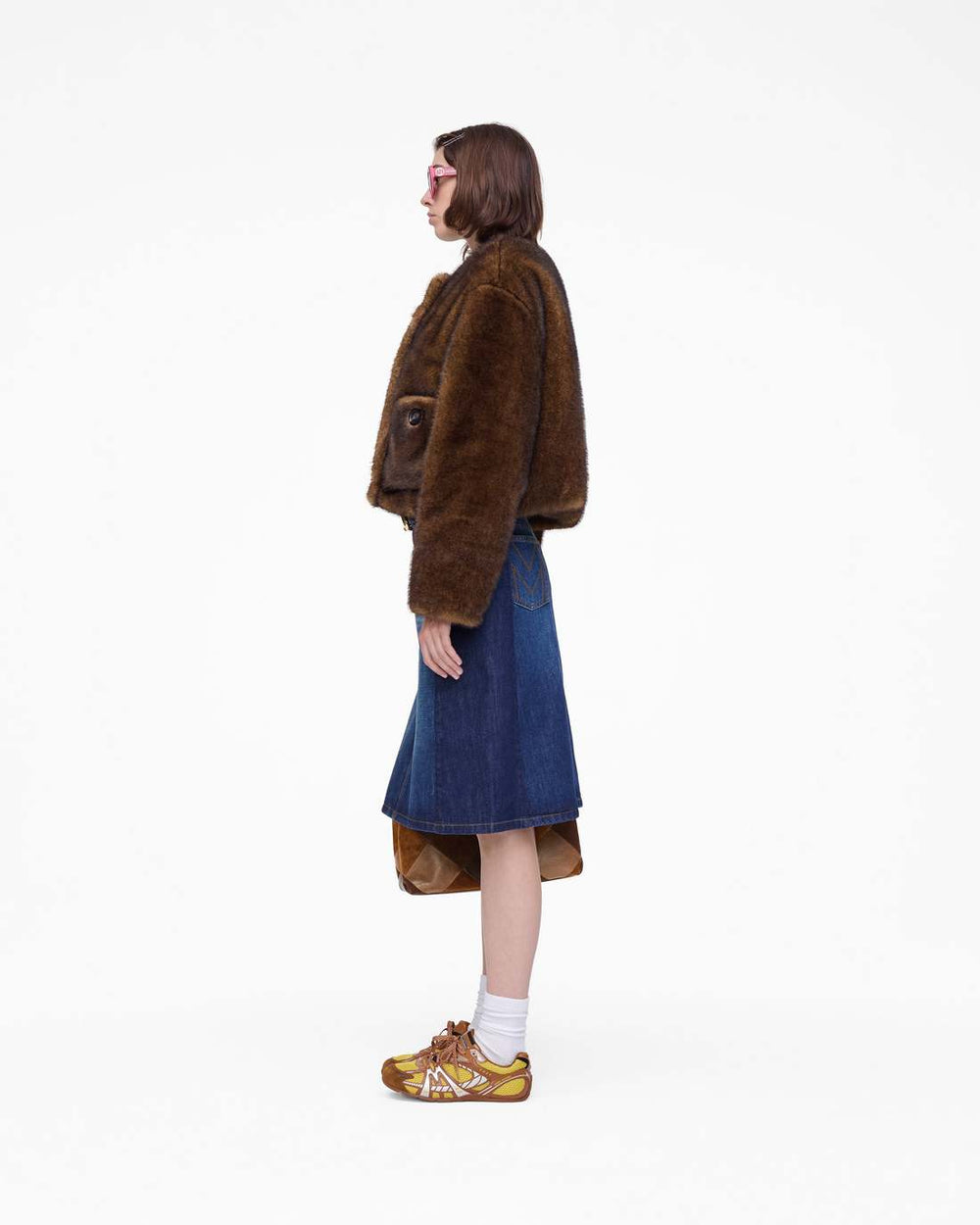 Marc Jacobs Teddy Cropped Jacket Ebony READY TO WEAR|NEW ARRIVALS