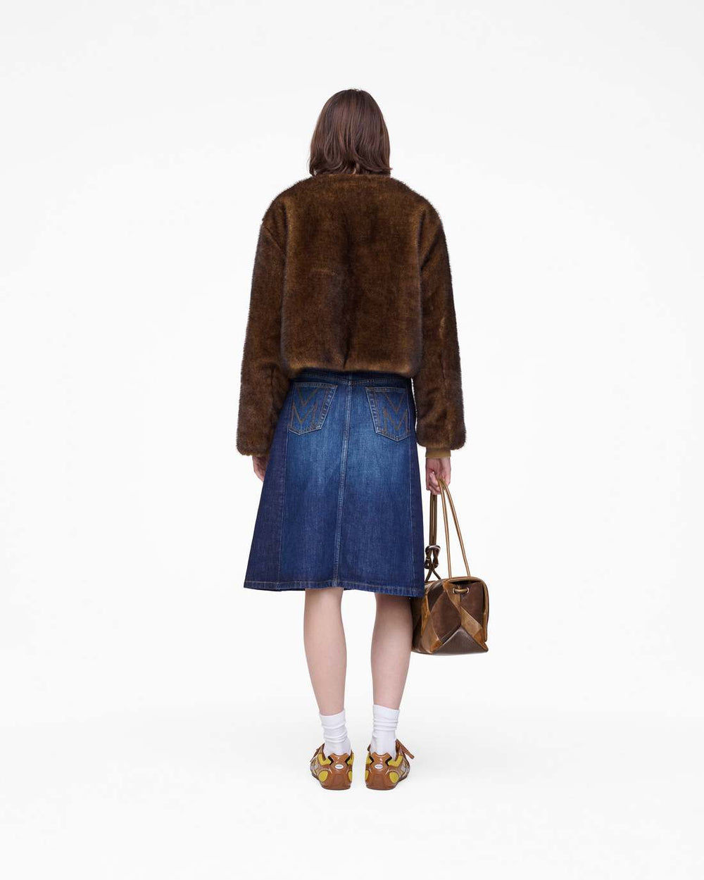Marc Jacobs Teddy Cropped Jacket Ebony READY TO WEAR|NEW ARRIVALS