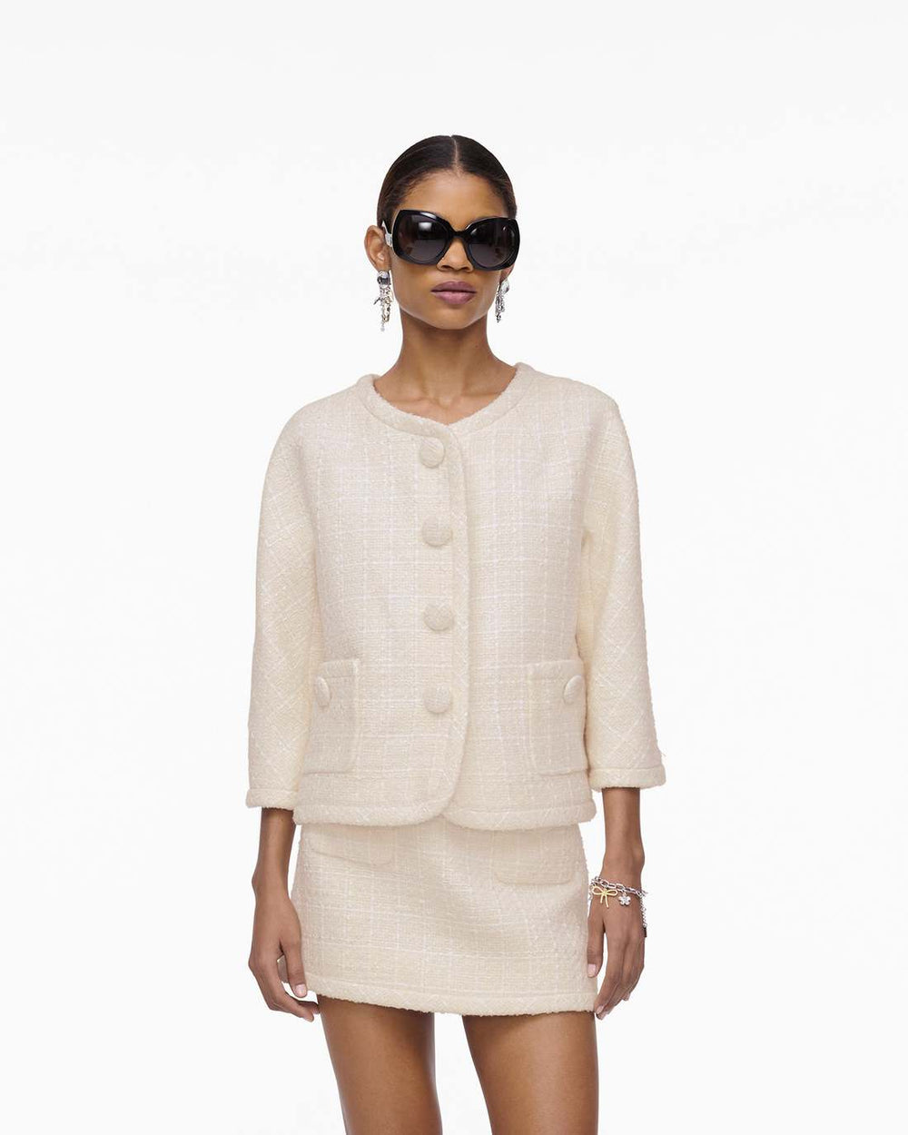 Marc Jacobs Tweed Backwards Lady Jacket Ivory READY TO WEAR