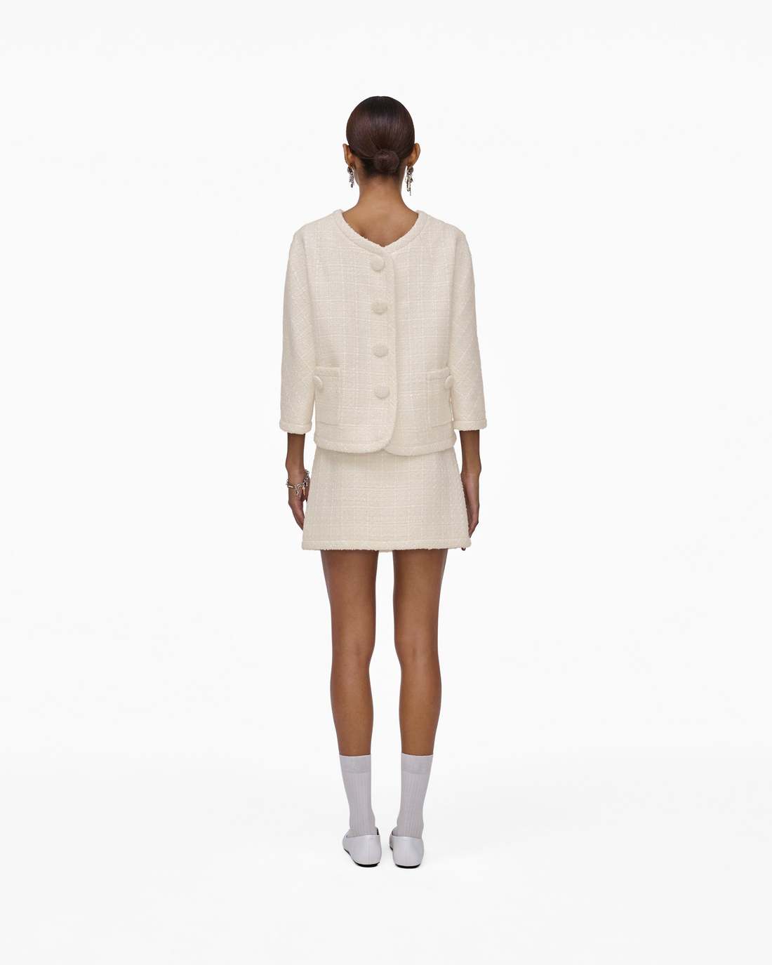 Marc Jacobs Tweed Backwards Lady Jacket Ivory READY TO WEAR