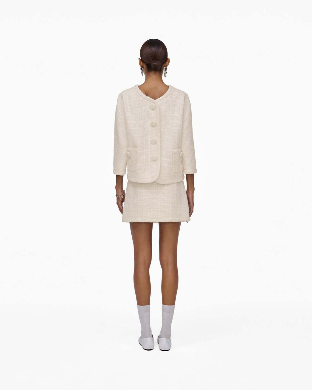 Marc Jacobs Tweed Backwards Lady Jacket Ivory READY TO WEAR