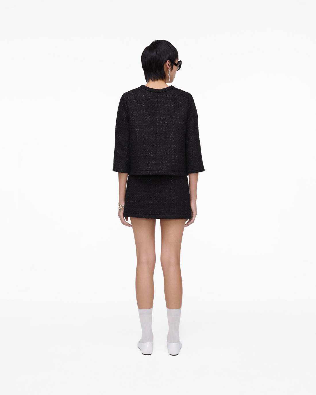 Marc Jacobs Tweed Backwards Lady Jacket Black READY TO WEAR