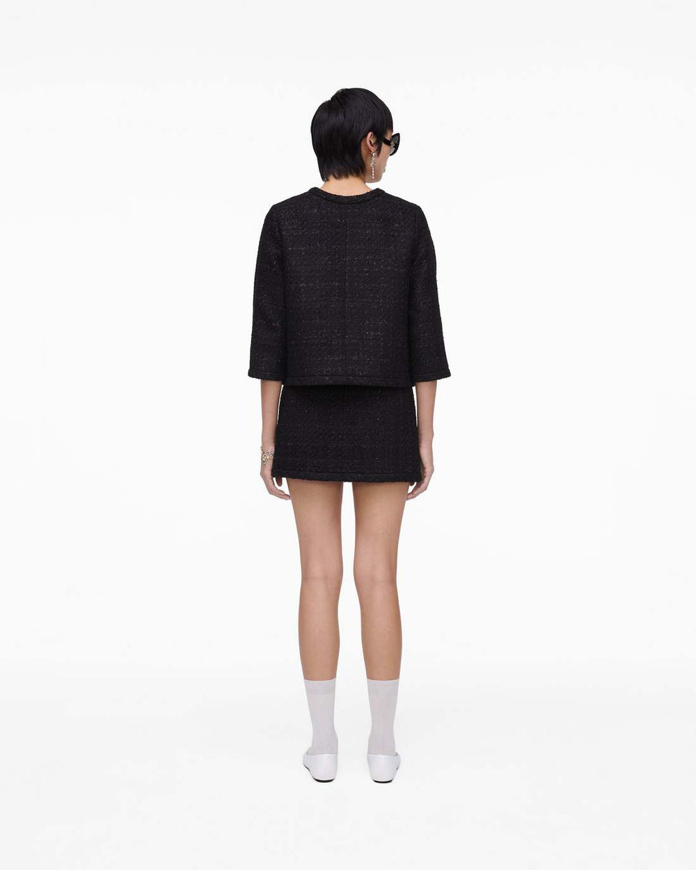 Marc Jacobs Tweed Backwards Lady Jacket Black READY TO WEAR