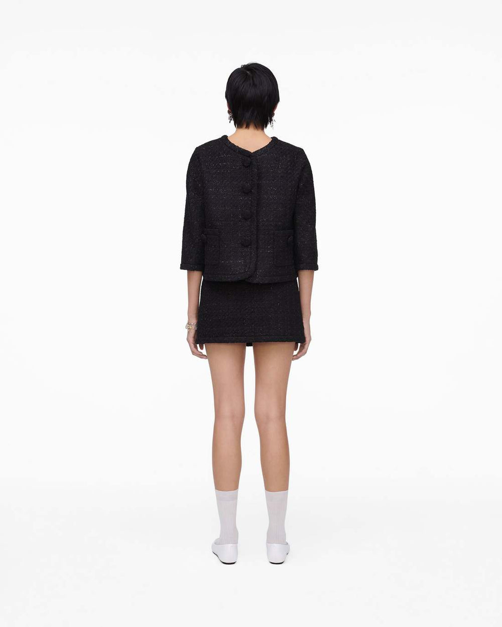 Marc Jacobs Tweed Backwards Lady Jacket Black READY TO WEAR
