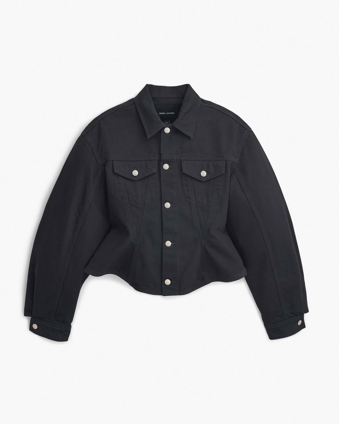 Marc Jacobs The Fluted Denim Jacket Black READY TO WEAR