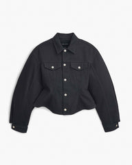 Marc Jacobs The Fluted Denim Jacket Black READY TO WEAR