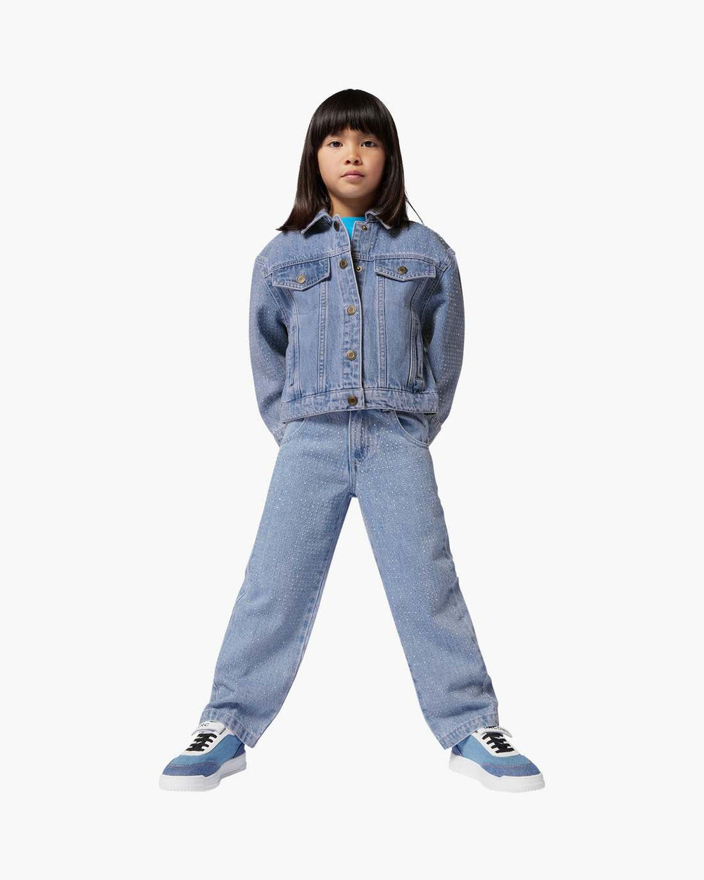 Marc Jacobs The Crystal Denim Jacket Blue READY TO WEAR